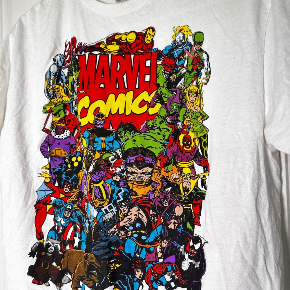 Marvel Comics Character Graphic Tee Men's Medium Spider-Man Hulk‎ Venom Shirt